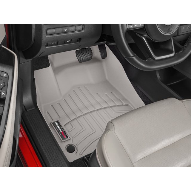 Convient 2021-2022 Nissan Rogue Weathertech Doublure de Sol 4616441; Ajustement Moulé; Gris; Matériau Thermoplastique en Polyoléfine TPO; 2 Pcs