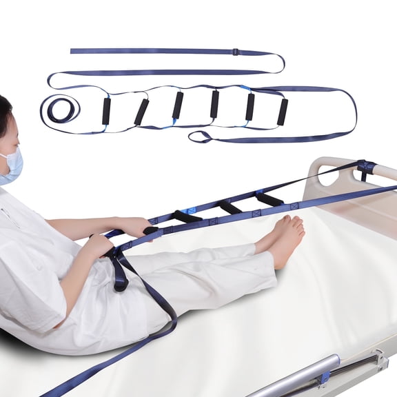 ENLUNTRA Bed Ladder Assist Strap，Pull Up Assist Device with 6 Handle Straps,Rope Ladder for Elderly, Senior, Pregnant, Handicap