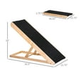 thumbnail image 3 of Foldable Pet Ramp for Dogs & Cats - Adjustable Height, Non-Slip - Pine Wood, Black - Ideal for Senior Pets & Mobility Assistance, 3 of 9