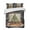 Forest Green Black, variant on Quilts King Size Bedding Set, Black Christmas Tree Lightweight Quilted Comforter, Watercolor Xmas Snowflake Soft Reversible Bedspread Coverlet with Pillow Covers for All Season, 96" x 106"