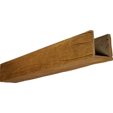 

Ekena Millwork 10 W x 8 H x 24 L 3-Sided (U-beam) Riverwood Endurathane Faux Wood Ceiling Beam Natural Pine