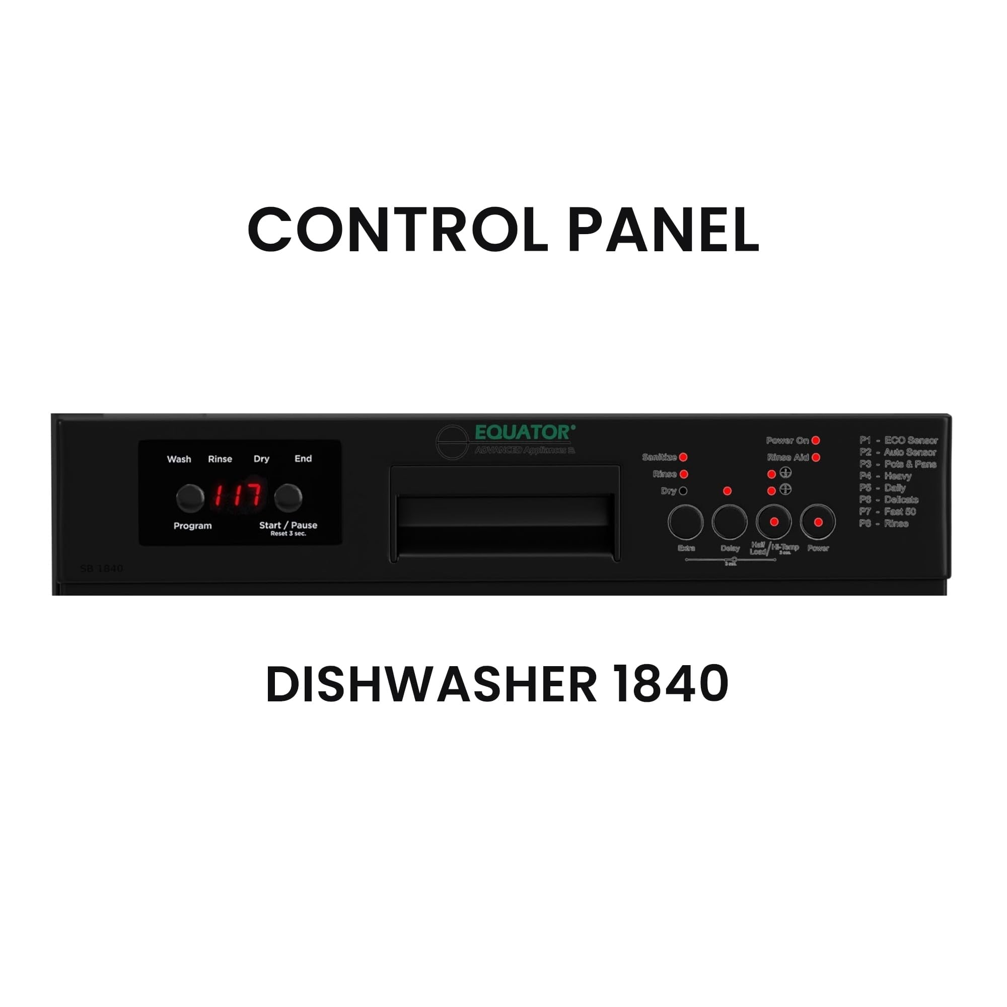 Pemberly Row 18" Dishwasher 10 Place 110V E-Star & 3/4 HP Garbage Disposer