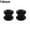 Black14 mm, variant on 1Pair Silicone Flesh Tunnel Double Flared Saddle Ear Plug Gauge Unisex Piercing