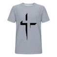 thumbnail image 5 of Kalauyu Mens Round Neck Short Sleeve Graphic Print T Shirt Breathable Fit Casual Short Sleeve, 5 of 5