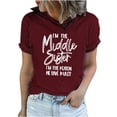 thumbnail image 2 of Fesfesfes Essentials Shirt Women Funny Printed Pattern Casual Fashion Soild Color Short Sleeve Tops Blouse Short Sleeve T Shirt M(US:6), 2 of 7