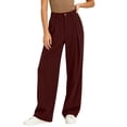 thumbnail image 2 of BUIGTTKLOP Corduroy Dress Pants for Women Business Casual Outfits High Waisted Work Slacks Wide Leg Office Trousers, 2 of 7