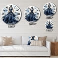 thumbnail image 4 of Designart "Stylish Dress Delight Pointillism I" Fashion Oversized Wall Clock, 4 of 5