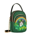 thumbnail image 7 of FORMRS Crossbody Bag for Women Quilted Travel Shoulder Cell Phone Purse with Chain Strap Handbag, Cat Clover Pattern, 7 of 7