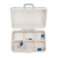 thumbnail image 5 of 3pcs 6‑Grid Pills Organizer Portable Suitcase Shape Medicine Case Travel Medicine Storage HolderLight Blue, 5 of 5