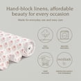 thumbnail image 2 of over&back 18x108 Hand-Blocked Printed Cotton Table Runner - Washable Table Runners for a Custom Home Decor Tablescape - Perfect for Coffee Table, Dinner Table, Living Room, and More - Pink Bloom, 2 of 10
