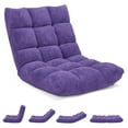 thumbnail image 4 of Topcobe Adjustable 14-Position Cushioned Floor Chair, Lazy Sofa Chair for Living Room, Simple Stylish Design, Purple, 4 of 11