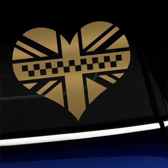 Black Jack Heart - Vinyl Decal For MINI Cooper - Choose Color - [GOLD]