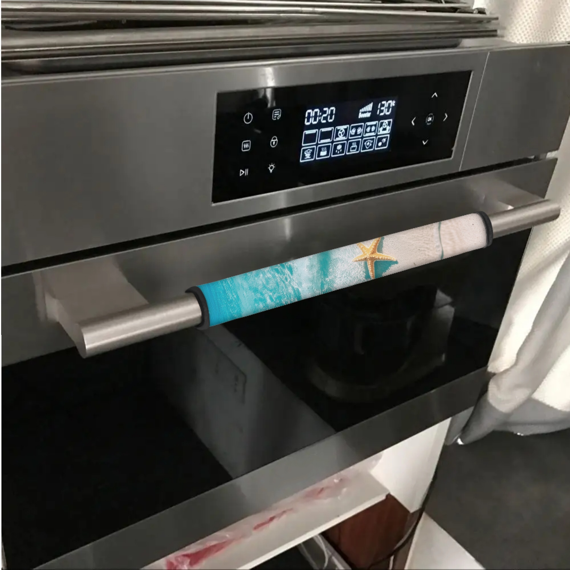 SEANATIVE Refrigerator Microwave Door Handle Covers Set of 6 Washable Fridge Oven Dishwasher Kitchen Cabinet Door Cloth Protector Indoor Kitchen Decor, Beach Starfish Hawaii Style