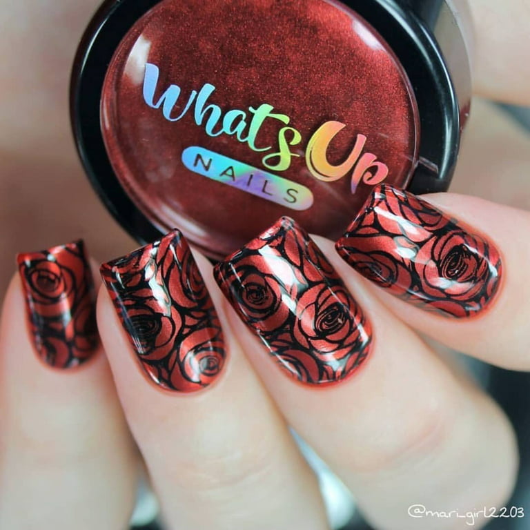 Whats Up Nails - Fire Red Chrome Powder for Mirror Nails
