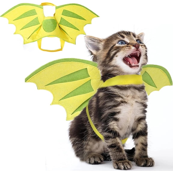 Dragon for Dogs Cats, Halloween Costumes- Funny Costume for Party, Dinosaur Theme Christmas Small Medium Puppy Photo Props Dress up Accessories