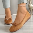 thumbnail image 4 of Mostsola Ballet Flats Shoes for Women Suede Comfortable Bow Dressy Shoes Non-Slip Walking Shoes, 4 of 8