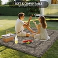 thumbnail image 4 of Grey Boho Outdoor Rug for Patio/Deck/Porch, Non-Slip Large Area Rug 6 x 9 Ft, Vintage Ethnic Tribe Abstract Art Floral Indoor Outdoor Rugs Washable Area Rugs, Reversible Camping Rug Carpet Runner, 4 of 8