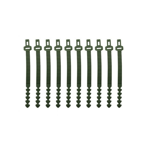 10Pcs Adjustable Interlock Garden Tree Ties Heavy Duty Flexible Rubber Locking Strap For Garden Plant Support Trees
