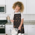 thumbnail image 4 of Black Halloween Pumpkin Faces Kids Aprons for Girls and Boys,Adjustable Neck Strap Toddler Aprons for Kids Cooking Baking,23.6"x19", 4 of 7