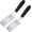 2 SLOTTED, variant on 2 Pack Mini Spatula Stainless Steel Small Spatula For Kitchen, Metal Spatula For Cooking Brownie Cookie Lasagna, Pie Server, Cake & Pancakes Serving Spatulas