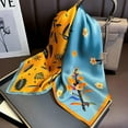 thumbnail image 4 of CHUNTIAN 100% Pure Mulberry Silk Square Scarf 27"x27" Women Neckerchief Headscarf Gift Packed, 4 of 6