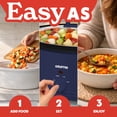 thumbnail image 4 of Gourmia 7 Qt Slow Cooker, 3 Heat Settings, Removable Ceramic Pot, Navy, 4 of 11