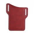 thumbnail image 2 of TureClos Men Cellphone Belt Bag Retro Design Mobile Phone Waist Leather Storage Pouch Holder Pouch, Red, 2 of 8