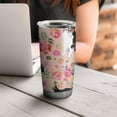 thumbnail image 4 of 20 Oz Bernese Mountain Dogs with Flowers Coffee Tumbler Double Wall Insulated Stainless Steel Water Bottle | Metal Reusable Thermoses Flask with Cup Cap | Leak & Sweat Proof with Anti-Dust Lid, 4 of 7
