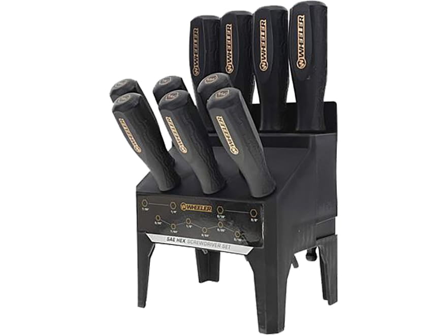 Wheeler 30 Piece SAE/Metric Hex and Torx Benchtop Screwdriver Set for Pistol Rifle Handgun Gunsmithing Rebuild and Maintenance