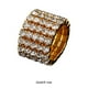 thumbnail image 3 of Minnieouse Anillo de amistad Diamantes brillantes Símbolo de vínculo eterno Compromiso único Anillo de promesa de boda dorado 5 filas Type3 NO3, 3 of 6