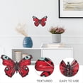 thumbnail image 2 of Decoración de Pared Al Aire Libre Decoración de Mariposas Decoración de Pared de Mariposas de Metal para Valla Pared de Metal para Decoraciones del Hogar Rojo, 2 of 6