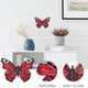 thumbnail image 2 of Decoración de Pared Al Aire Libre Decoración de Mariposas Decoración de Pared de Mariposas de Metal para Valla Pared de Metal para Decoraciones del Hogar Rojo, 2 of 5