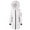 White, variant on Women's Plus Size Winter Coat Loose Thick Hooded Long Down Jacket