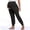 Black, variant on ZHaobin Maternity Trousers New Pregnant Casual Loose Solid Color Belly Support Maternity Pants Elastic Waist Maternity Leggings (Black,L)
