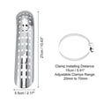 thumbnail image 3 of Unique Bargains 1 Set Universal Motorbike 10.63'' Curvedwith Holes Silver Tone Exhaust Pipe Heat Shield Cover Guard Protector for Harley, 3 of 6