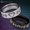 Black, variant on Bass Clef Heart Lifeline Tungsten Carbide Ring