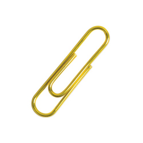Paper Clips Medium, Gold, 1,000/Pack