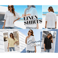 thumbnail image 6 of Women's Plus Size Tops Summer Cotton Floral Emboridered Button Down Short Sleeve Shirts Boho Mexican Button Up Shirts for Women Casual Loose Peasant Tunic-Apricot/422/G-M, 6 of 11