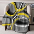 thumbnail image 3 of Throw Blanket for Couch Yellow Grey Soft Fleece Flannel Blankets Cozy Lightweight Blanket for Home Sofa Living Room Abstract Geometric Circle Bed Throws 30" x 40", 3 of 9