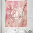 thumbnail image 1 of Abstract Tapestry, Engagement Party Cards with Blurry Abstract Circles Art Print, Fabric Wall Hanging Decor for Bedroom Living Room Dorm, 5 Sizes, Salmon Pink and White, by Ambesonne, 1 of 1