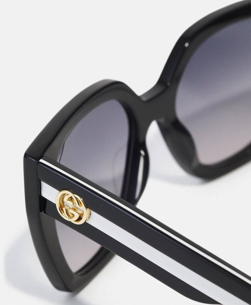 Gucci GG1300S-004 Bold Oversized Black Cat-Eye Sunglasses  display picture 3