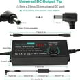 thumbnail image 5 of Adjustable Power Supply Adapter, 3V-24V 5A 120W Universal Power, Variable Switching AC/DC Adapter, 100V-240V AC to DC Converter with 14 Tips & LED Voltage Display for 3V to 24V Household Electronics, 5 of 6