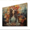 thumbnail image 2 of Designart "Awakening Presence Colorful Meditation" Spiritual Print on Natural Pine Wood, 2 of 5