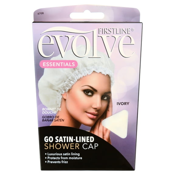 Evolve Go Satin Shower Cap, Ivory