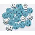 thumbnail image 4 of IBA Indianbeautifulart Blue 1 Inch Buttons For Sewing Fancy Buttons For Crafts 2 Hole Circle & Arrow Geometric Shirting Scrapbooking Canvas Buttons Pack Of 50, 4 of 7