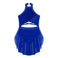 thumbnail image 2 of iiniim Girl's Lyrical Dance Dress Ballet Gymnastics Skirted Leotard Latin Jazz Modern Dancwear Blue 14, 2 of 6