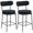 Black, variant on HOMCOM Modern Bar Stools Set of 2 27" Counter Height Barstools, Cream White