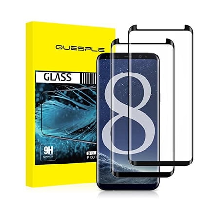 can 2 Pack Galaxy S8 Screen Protector, [3D Curved] [Anti Scratch][HD Clear] Tempered Glass Screen Protector for Samsung Galaxy S8
