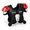 Black/Red-Youth-Small, variant on Sports Defender Football Shoulder Pads