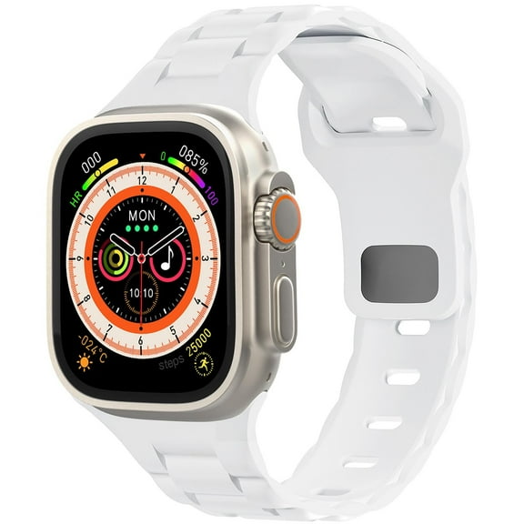 LEIXIUER Silicone Sport Bands Compatible with Apple Watch Bands iWatch Bands 49mm 45mm 44m 41mm 42mm 40mm 38mm Men, Sport Strap Replacement Apple Watch Series 9 8 7 SE 6 5 4 3 Ultra 2